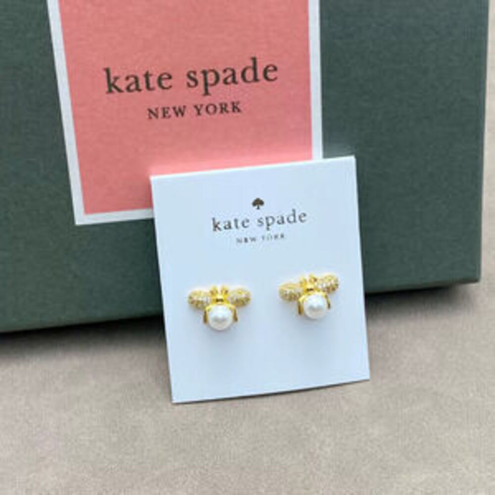 kate spade Zircon Pearl Spider Shape Metal Earrings
